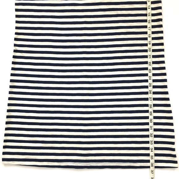 NEW! Old Off-White Navy Stripe Slub Knit T-Shirt Dress - XL - Picture 5 of 5